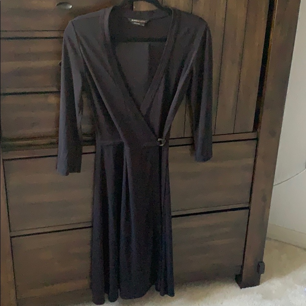 BCBG wrap dress black XS